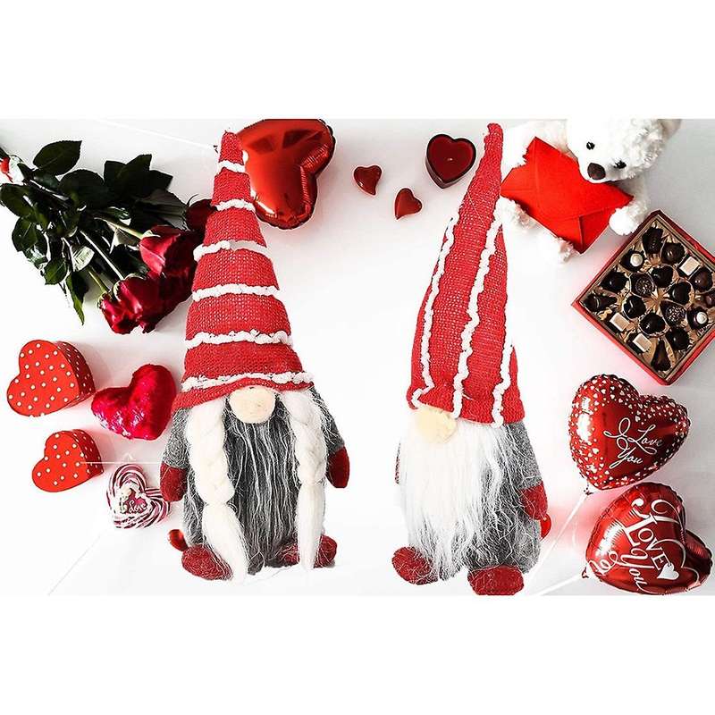 Valentine's Day Decoration Valentine's Day Dwarf Plush Gift(2 Pieces)