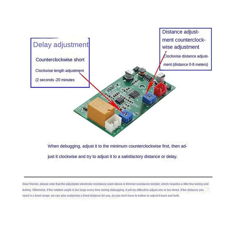24ghz 24.125ghz Microwave Sensor Switch Adjustable 1-300s Delay Time