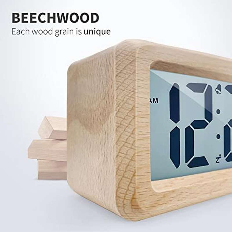Digital Alarm Clock with Temperature & Large Screen Clock Brightness
