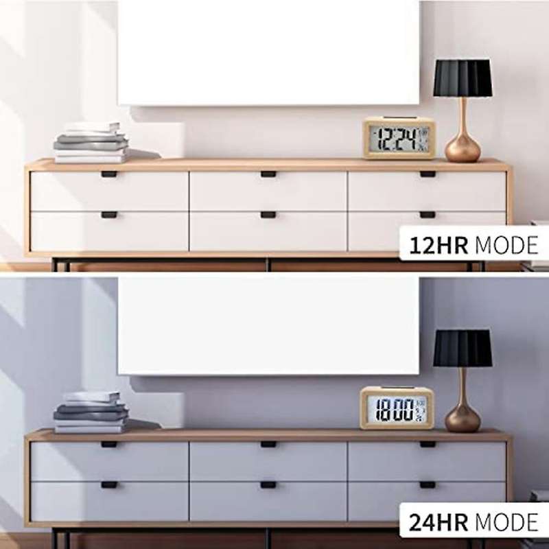 Digital Alarm Clock with Temperature & Large Screen Clock Brightness