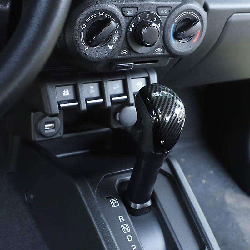 For Suzuki Jimny 2019 2020 Car Carbon Fiber Gear Shift Head Cover