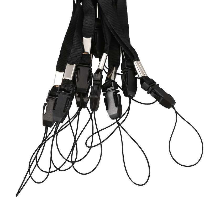 10x Lanyard Neck Strap for Id Pass Card Badge / Mobile Phone Holder