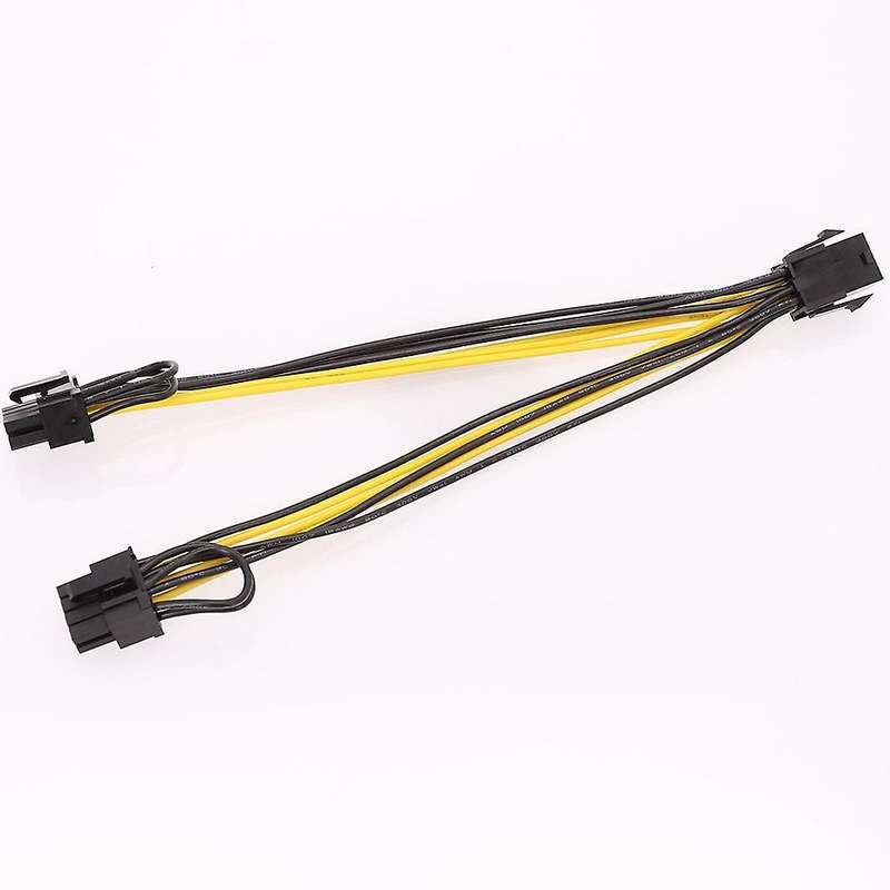 10pcs Pci-e 8p Female to Dual 8pin 6+2p Extension Cable 18awg Wire
