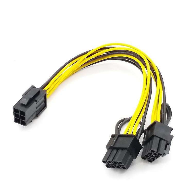 10pcs Pci-e 8p Female to Dual 8pin 6+2p Extension Cable 18awg Wire