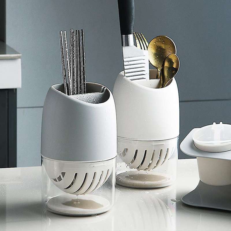 Multifunctional Shelf Household Spoon Chopstick Cage Kitchen Grey