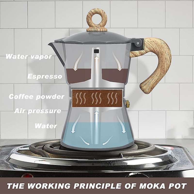 150ml Portable Espresso Coffee Pot Kettle Household Aluminum Pot