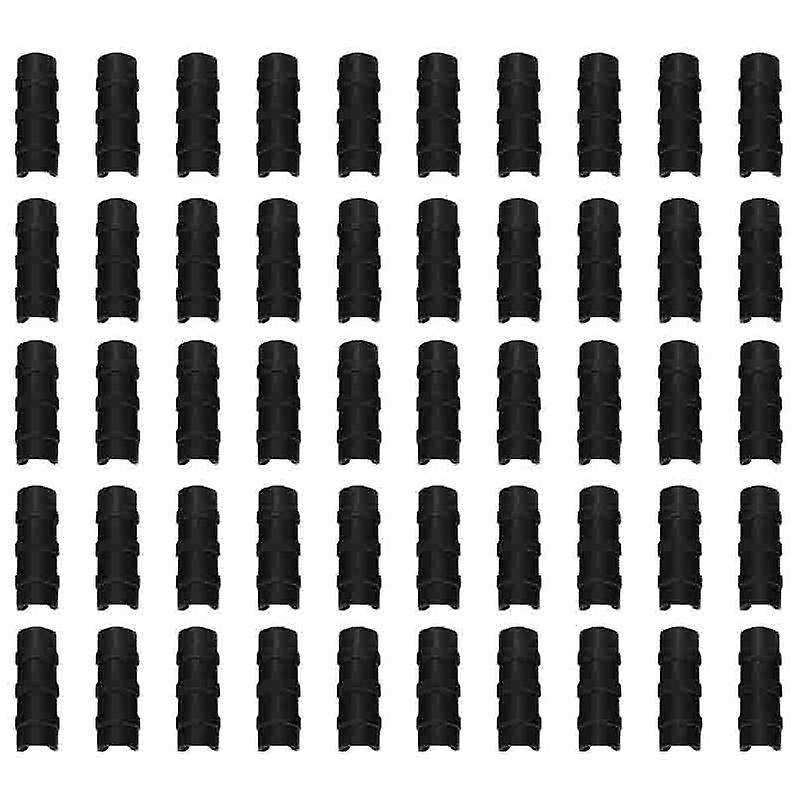 50pcs Black Greenhouse Plastic Film Frame Pipe Tube and Clip 20mm