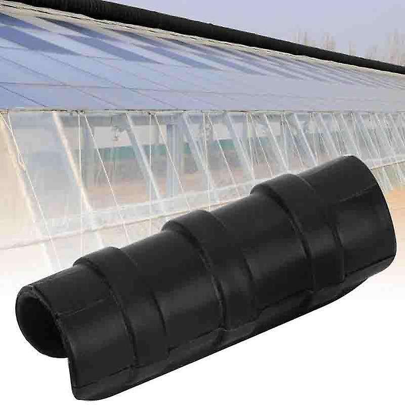 50pcs Black Greenhouse Plastic Film Frame Pipe Tube and Clip 20mm