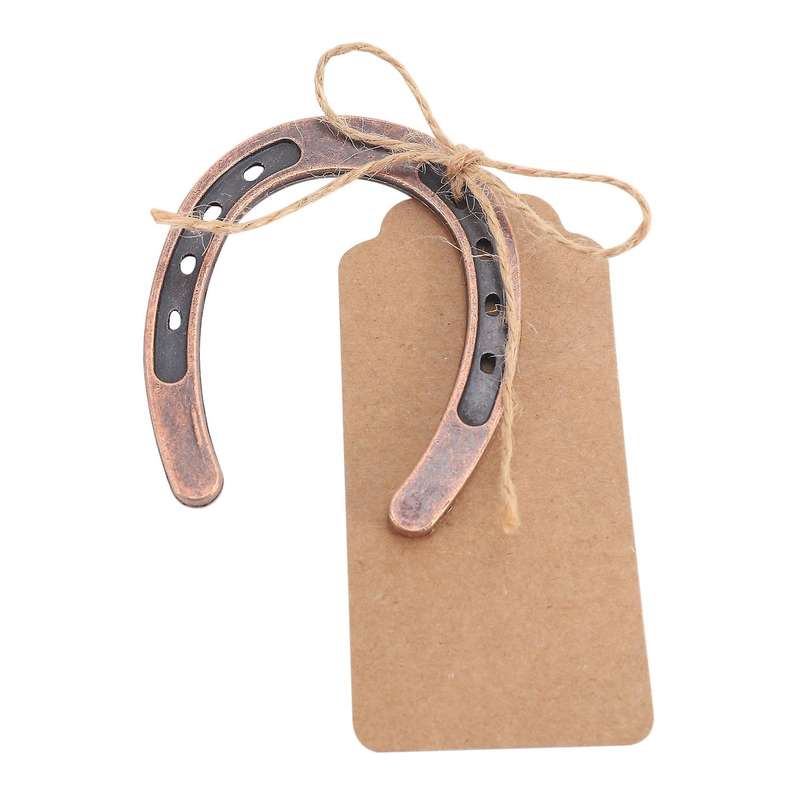 10pcs Good Lucky Horseshoe Wedding Favors with Kraft Tags Gifts