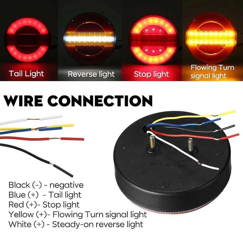 Waterproof Led Truck Rear Tail Light Car Flowing Turn Signal Lamp