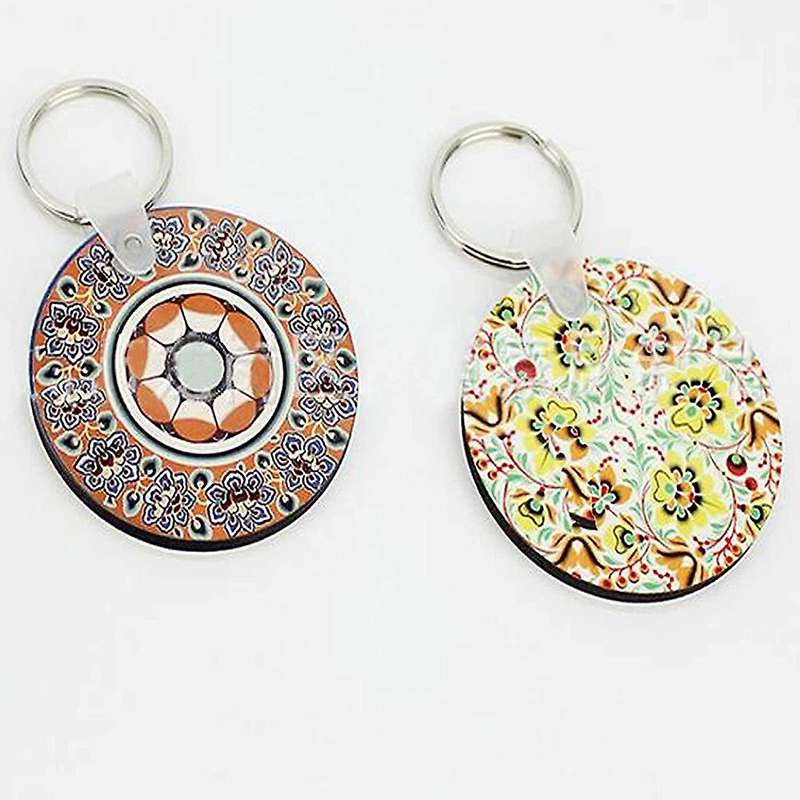 36 Pieces Sublimation Keychains Kits with Heat Transfer Keychain Diy