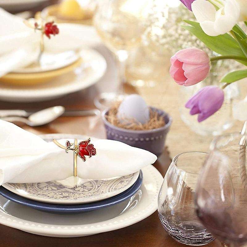 6 Pcs Napkin Rings Delicate Table Decors for Christmas Holiday