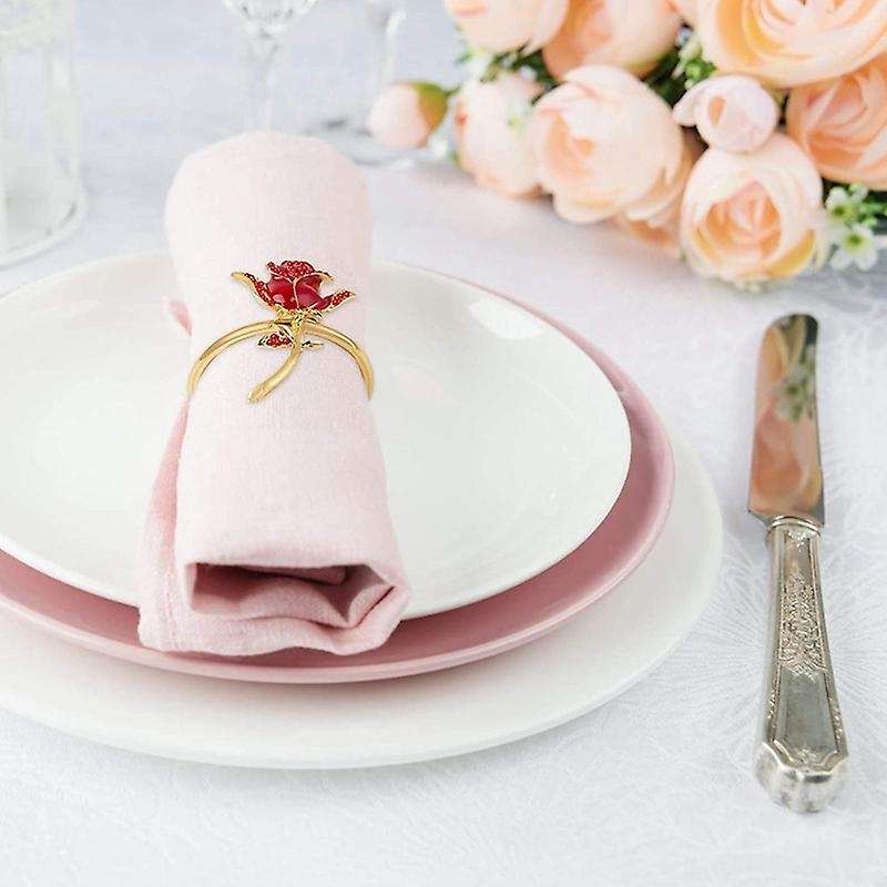6 Pcs Napkin Rings Delicate Table Decors for Christmas Holiday