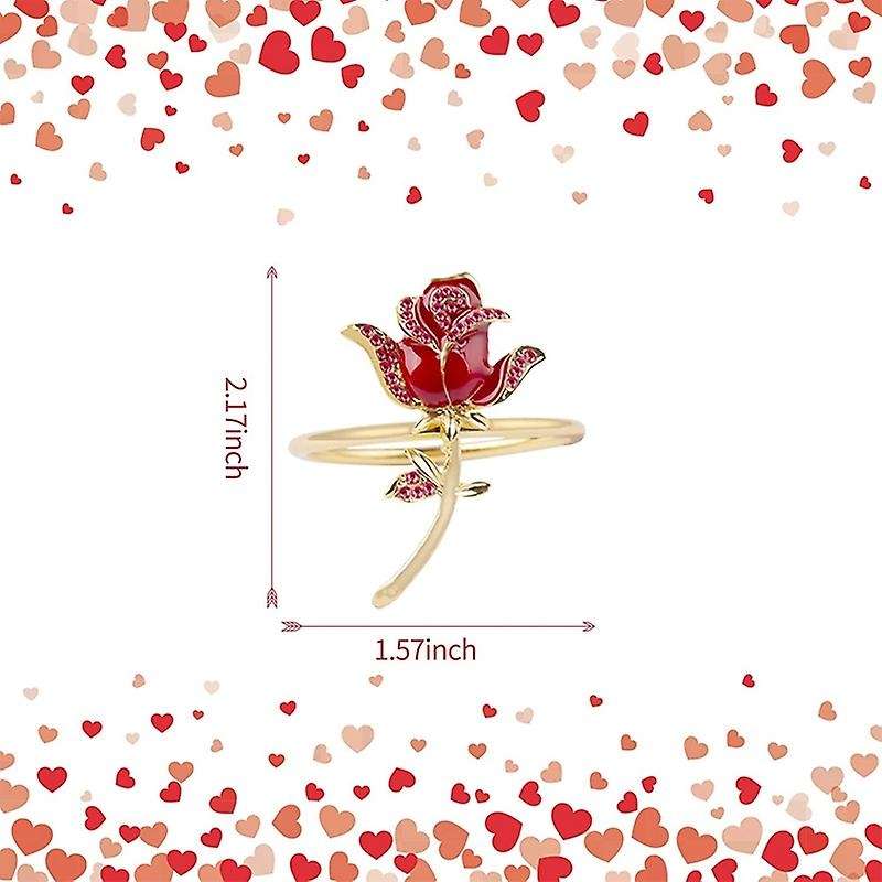 6 Pcs Napkin Rings Delicate Table Decors for Christmas Holiday