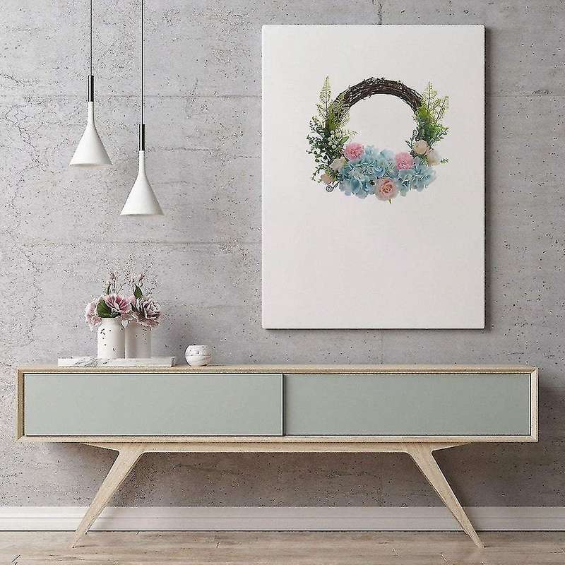 Artificial Hydrangea Rose Flowers Wreath Spring Summer Wreath