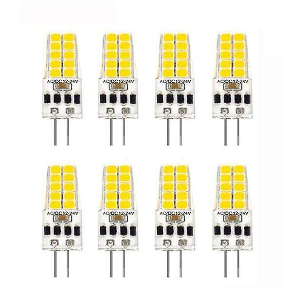 8pcs Ac/dc12v-24v 3w Led G4 Light Replace 30w Halogen Lamp,cool White