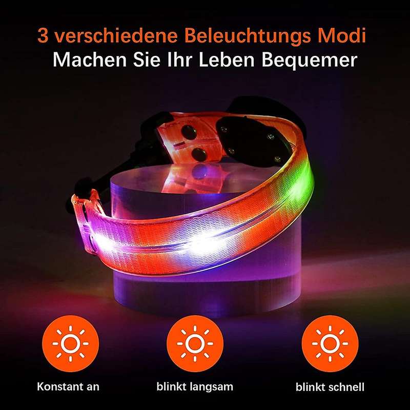 Led Flashing Light with Colored Light- Usb for School Bags,2pc Orange
