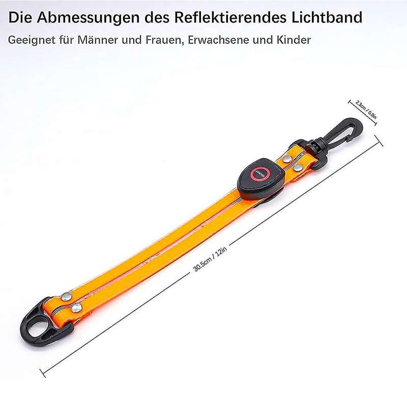 Led Flashing Light with Colored Light- Usb for School Bags,2pc Orange