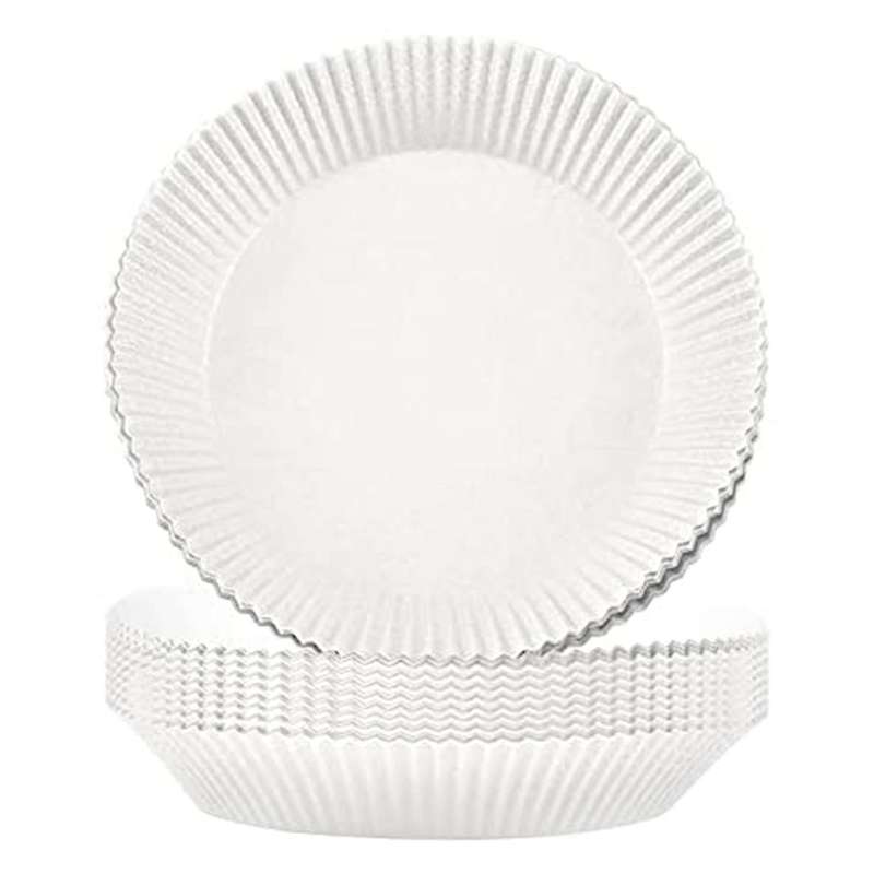 Disposable Paper Lined Non Stick Air Fryer Lined Baking Paper White