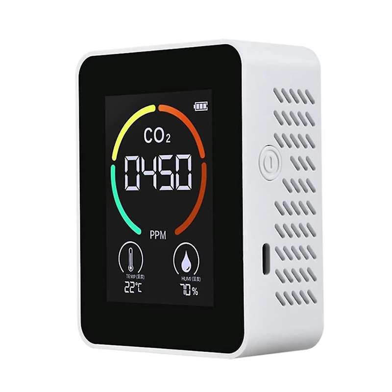 Temperature & Humidity Meter, Air Quality Monitor, Co2 Detector, A