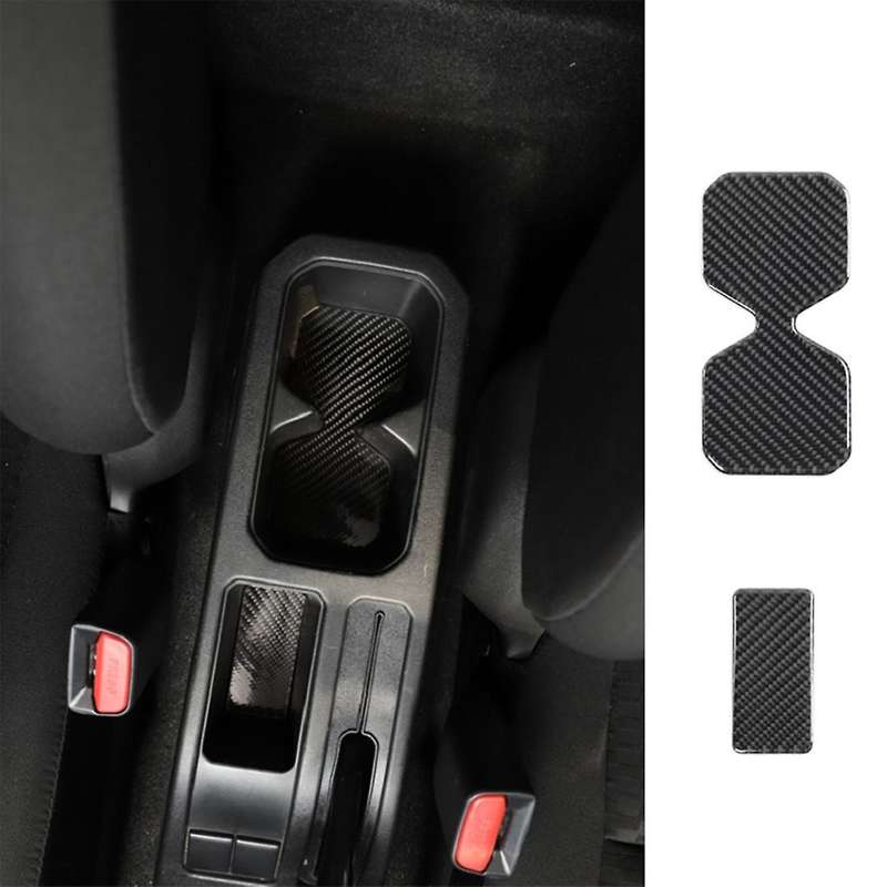 Car Cup Holder Mat Pad for Jimny Jb74 2019-2022 , Carbon Fiber