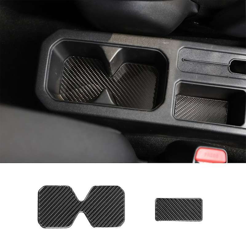 Car Cup Holder Mat Pad for Jimny Jb74 2019-2022 , Carbon Fiber