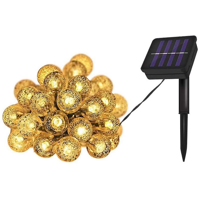 Warm White Waterproof Bubble Ball 8 Function Led Solar String Light