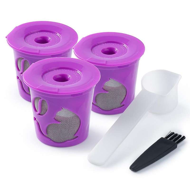 Fits Keurig 2.0 K-carafe Kitten Shape Filter Coffee Cups, 3 Capsule