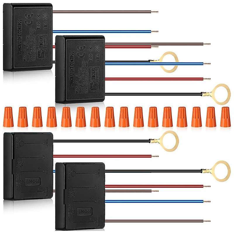 3-way Press Dimmer Switch 4 Pieces Desk Lamp Sensor Dimmer Repair Kit