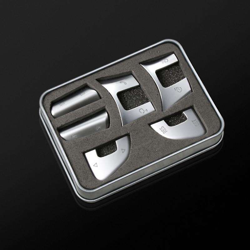 6pcs Car Steering Wheel Button Cover Sticker for Passat B7 B8 Jetta