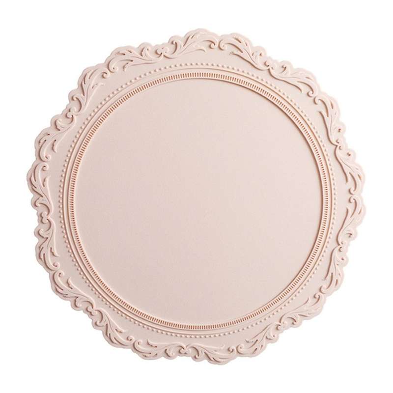Silicone Placemat Round Flower Tableware for Breakfast B