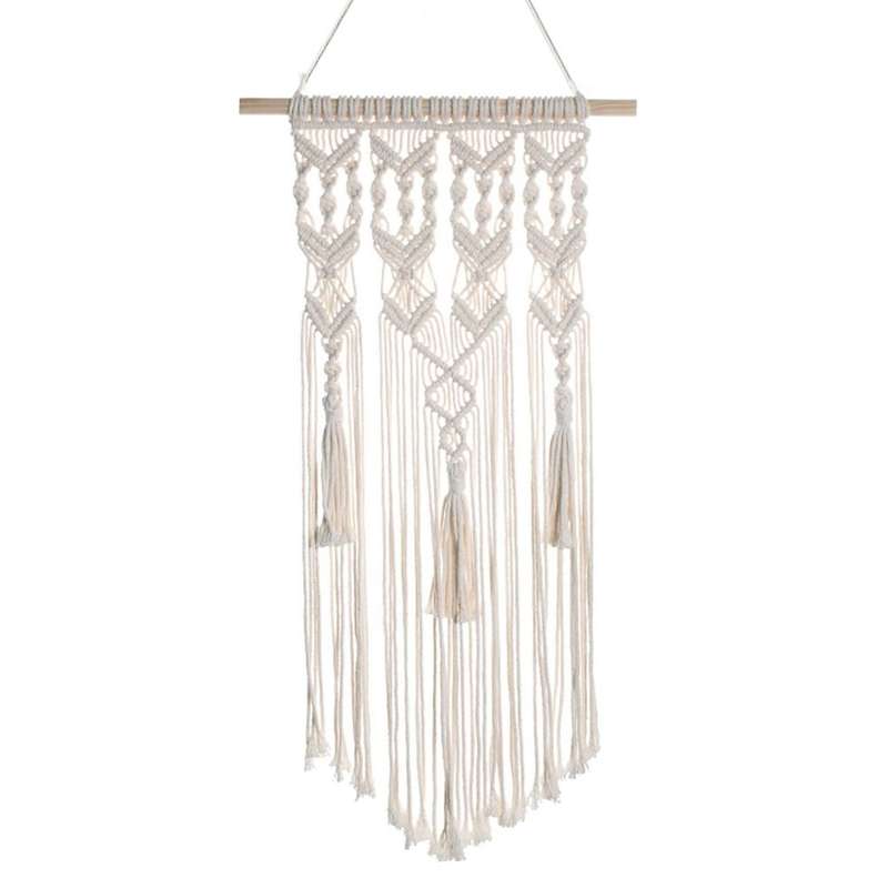 Macrame Boho Tapestry Wall Hanging Hand-woven Dorm Room Decoration, A