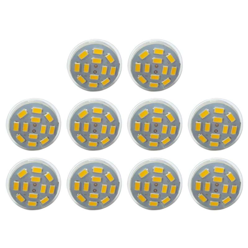 10x 6w Gu4(mr11) Led Spotlight Mr11 12smd 5730 570lm Dc12v,warm White