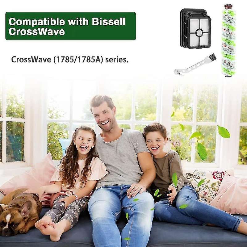 Multi-surface Brush Roll and Vacuum Filter for Bissell Crosswave 1785
