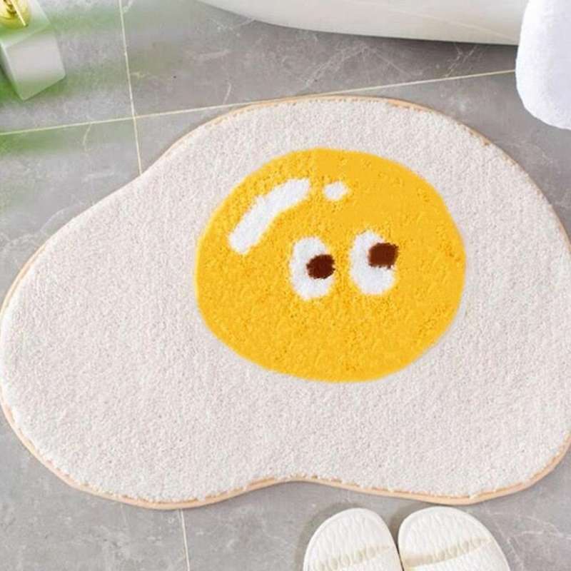 Imitation Cashmere Poached Egg Floor Mats Living Room Non-slip Carpet