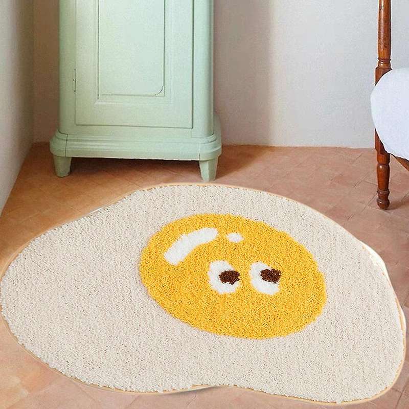Imitation Cashmere Poached Egg Floor Mats Living Room Non-slip Carpet