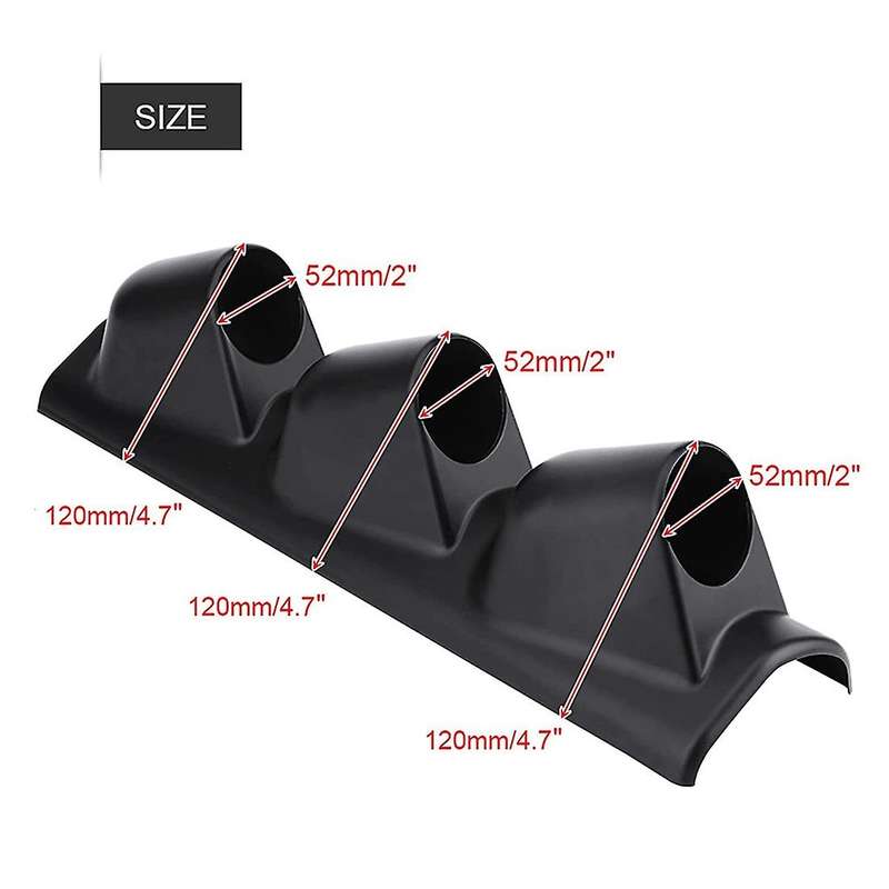 Universal 52mm 2 Inch Pod Holder Bracket Cover for Car (triple Holes)