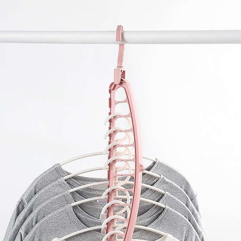 6pcs Multifunctional Clothes Rack Magic Space Saving White