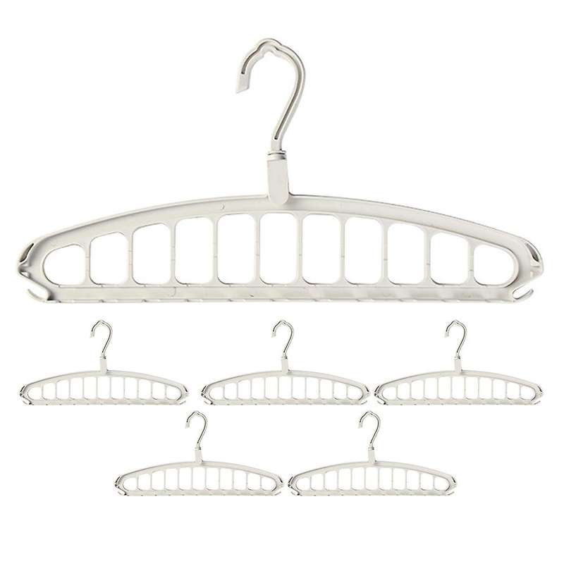 6pcs Multifunctional Clothes Rack Magic Space Saving White