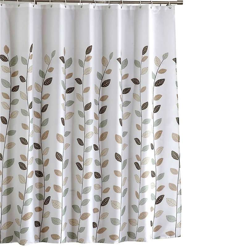 Shower Curtain for Bathroom with 12 Hooks, Polyester Fabric-180x200cm