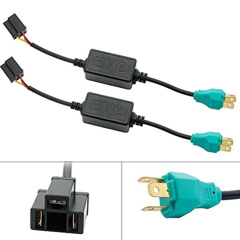 2pcs H4 Anti Flicker Harness Error Free Decoders Led Headlight