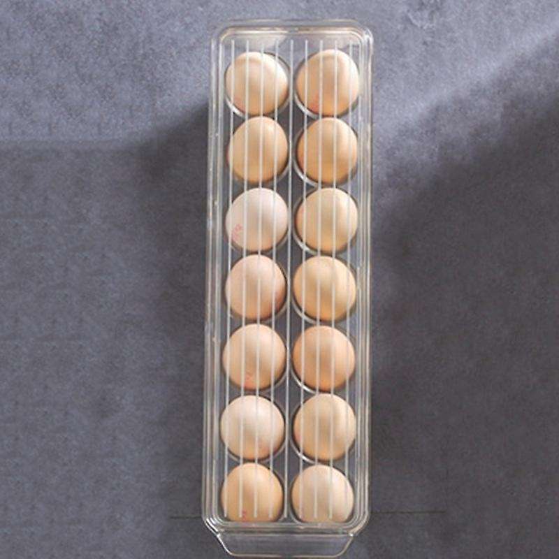 Carton Bin Holder Plastic Container - for Fridge, Egg Storage Freezer