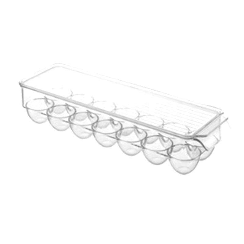 Carton Bin Holder Plastic Container - for Fridge, Egg Storage Freezer