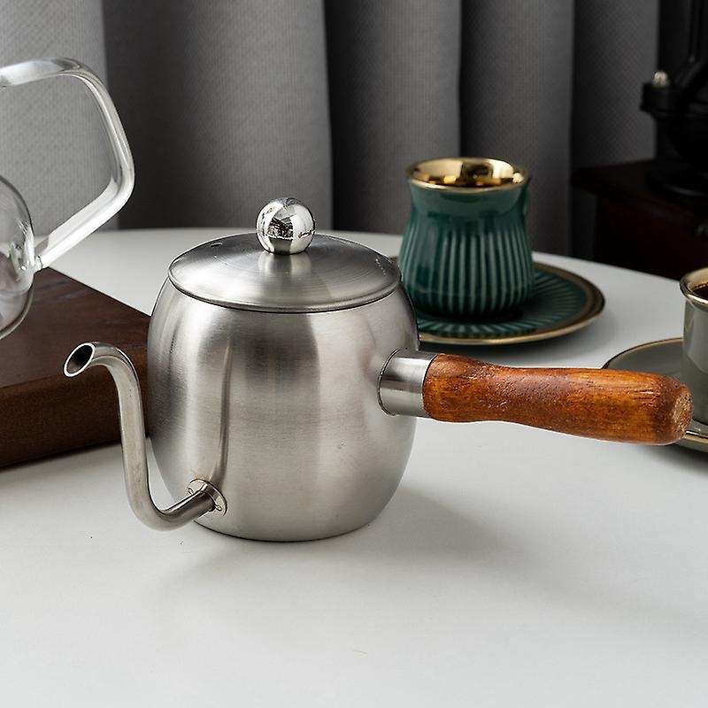 304 Stainless Steel Japanese Hand Brewed Coffee Pot 500ml True Color