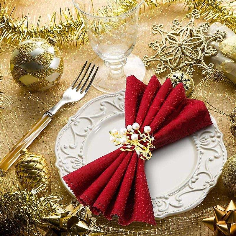 Napkin Rings Diamond Deer Napkin for Xmas, Wedding, Family Gatherings