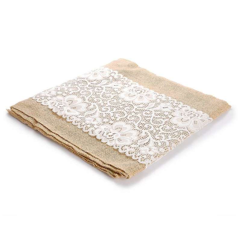Burlap Table Runner 12x108 Inch,for Birthday Party Banquet Decoration