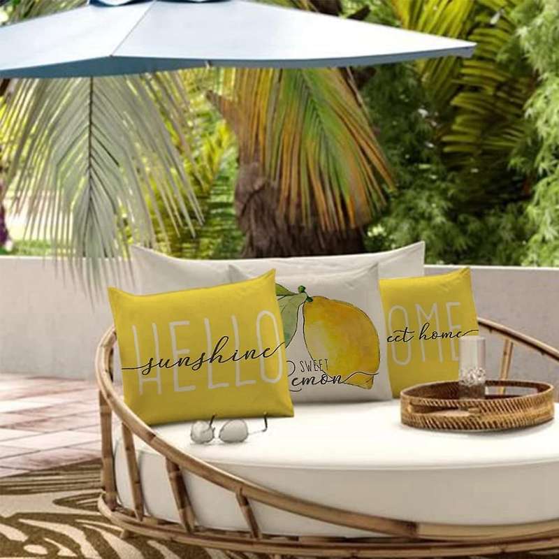 Summer Pillow Covers 18x18 Set Of 4 Summer Decorations Throw Pillows