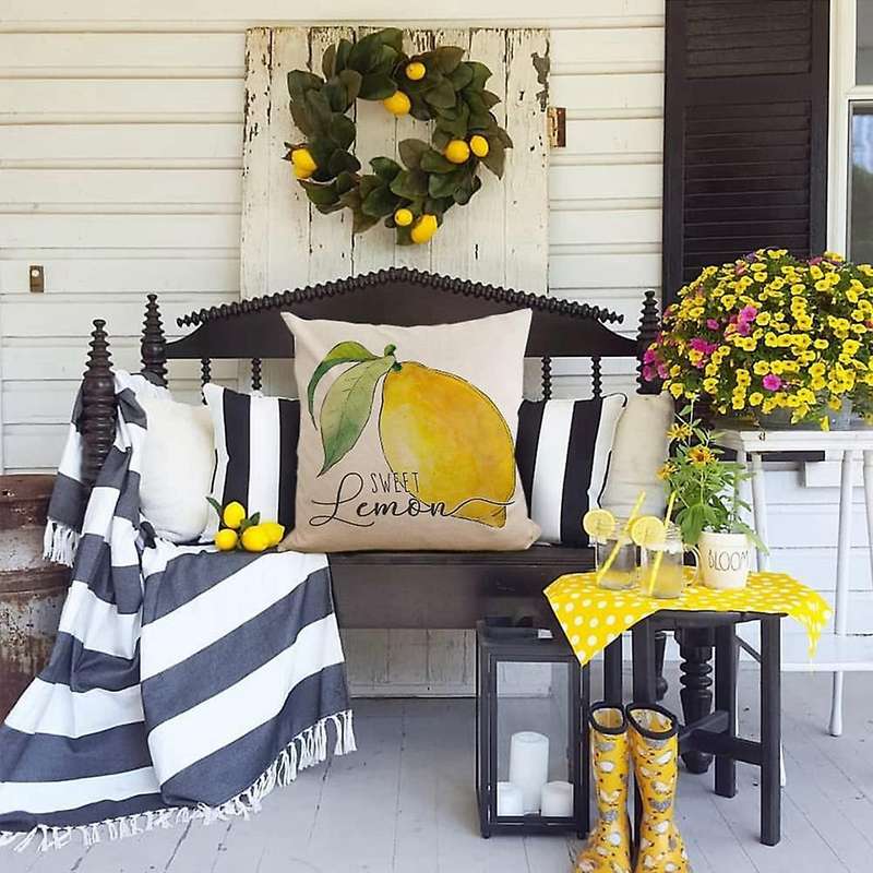 Summer Pillow Covers 18x18 Set Of 4 Summer Decorations Throw Pillows