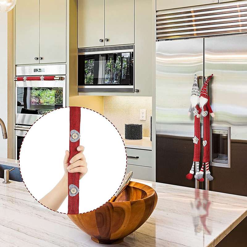 6 Pieces Christmas Refrigerator Handle Covers Gnome Handle Covers