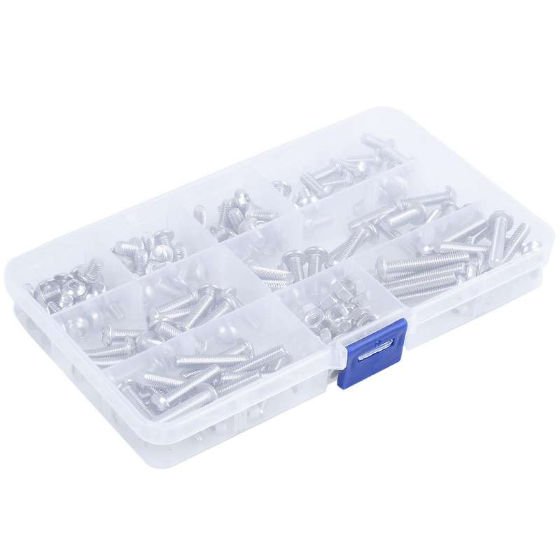 150pcs M5 Stainless Steel Head Hex Socket Head Cap Bolts Screws Kit